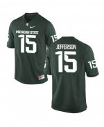 Men's La'Darius Jefferson Michigan State Spartans #15 Nike NCAA Green Authentic College Stitched Football Jersey HO50U77DZ